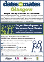 d-n-m Glasgow -  Project Development & Volunteer Co-ordinator  - Advert - August 2016 -Online